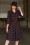 Miss Candyfloss - Brianna Tartan Swing-Kleid in Navy und Wein 3