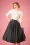 50s Bridget Tartan Flare Skirt in Grey
