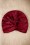 Vixen - 20s Viola Velvet Turban Hat in Red  4