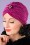 Vixen - 20s Viola Velvet Turban Hat in Pink 2