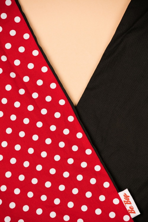 Be Bop a Hairbands - I Want Polkadots In My Hair Scarf Annäes 50 en Rouge et Noir 2