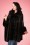 Vixen - Agatha Faux Fur Cape Coat Années 50 en Noir 3