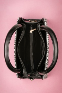 Banned Retro - 50s Godiva Handbag in Black and White 3
