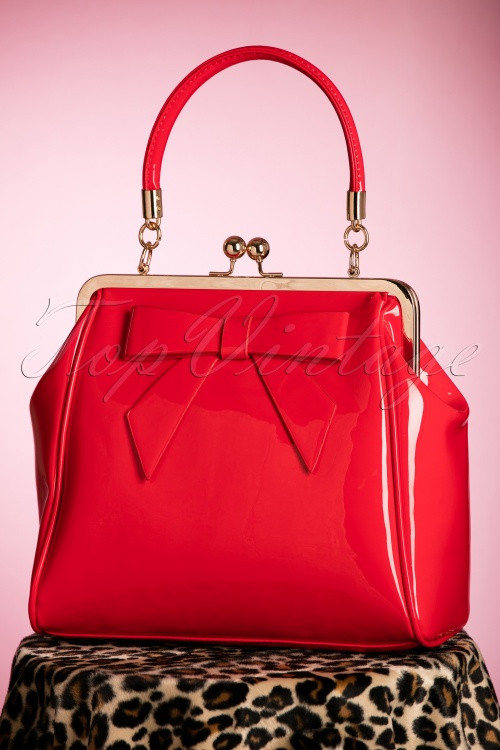 Banned Retro - 50s American Vintage Patent Bag in Red