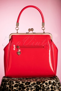 Banned Retro - 50s American Vintage Patent Bag in Red 6