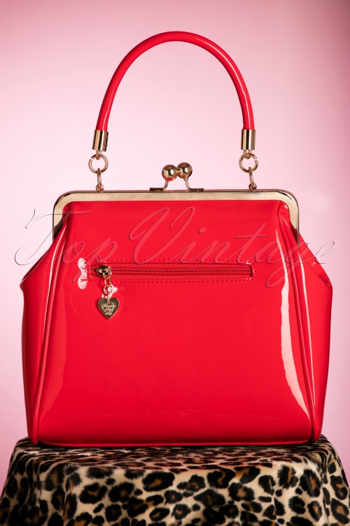 Banned Retro - 50s American Vintage Patent Bag in Red 6