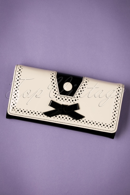 Banned Retro - 50s Rosemary's Wallet in Black and Cream