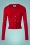 Banned Retro - Dolly Cardigan Années 50 en Rouge Vif