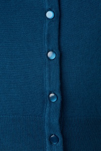 Banned Retro - 50s Little Luxury Cropped Cardigan in Teal 3