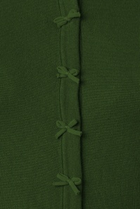 Banned Retro - 40s April Bow Cardigan in Forest Green 2