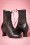 Miss L-Fire - Frida Lace Up Booties Années 40 en Noir