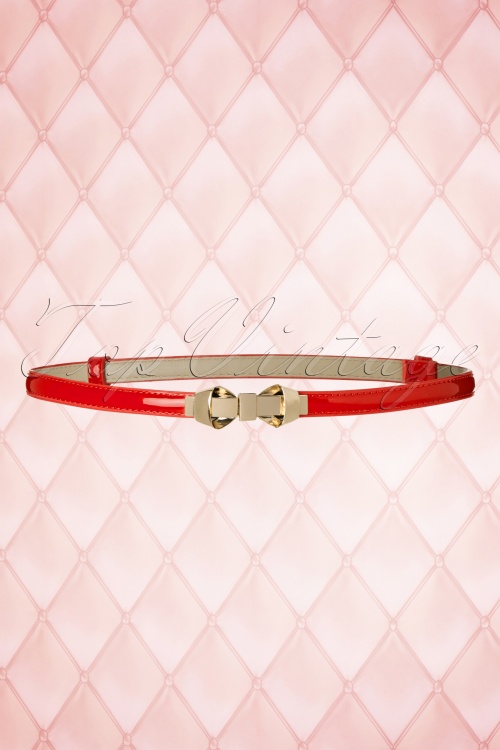 Banned Retro - 50s Bitter Sweet Bow Belt in Red