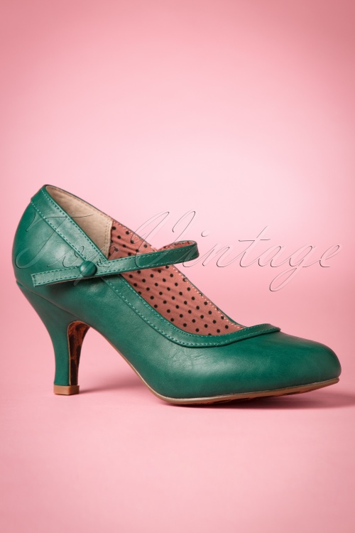 Bettie Page Shoes - 50s Bettie Pumps in Green