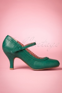 Bettie Page Shoes - Bettie Pumps in groen 3
