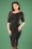 Steady Clothing Falda lápiz de los años 50 Diva Polkadot en negro