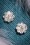 ZaZoo - Clear Stone Flower Earstuds Années 50 en Argenté