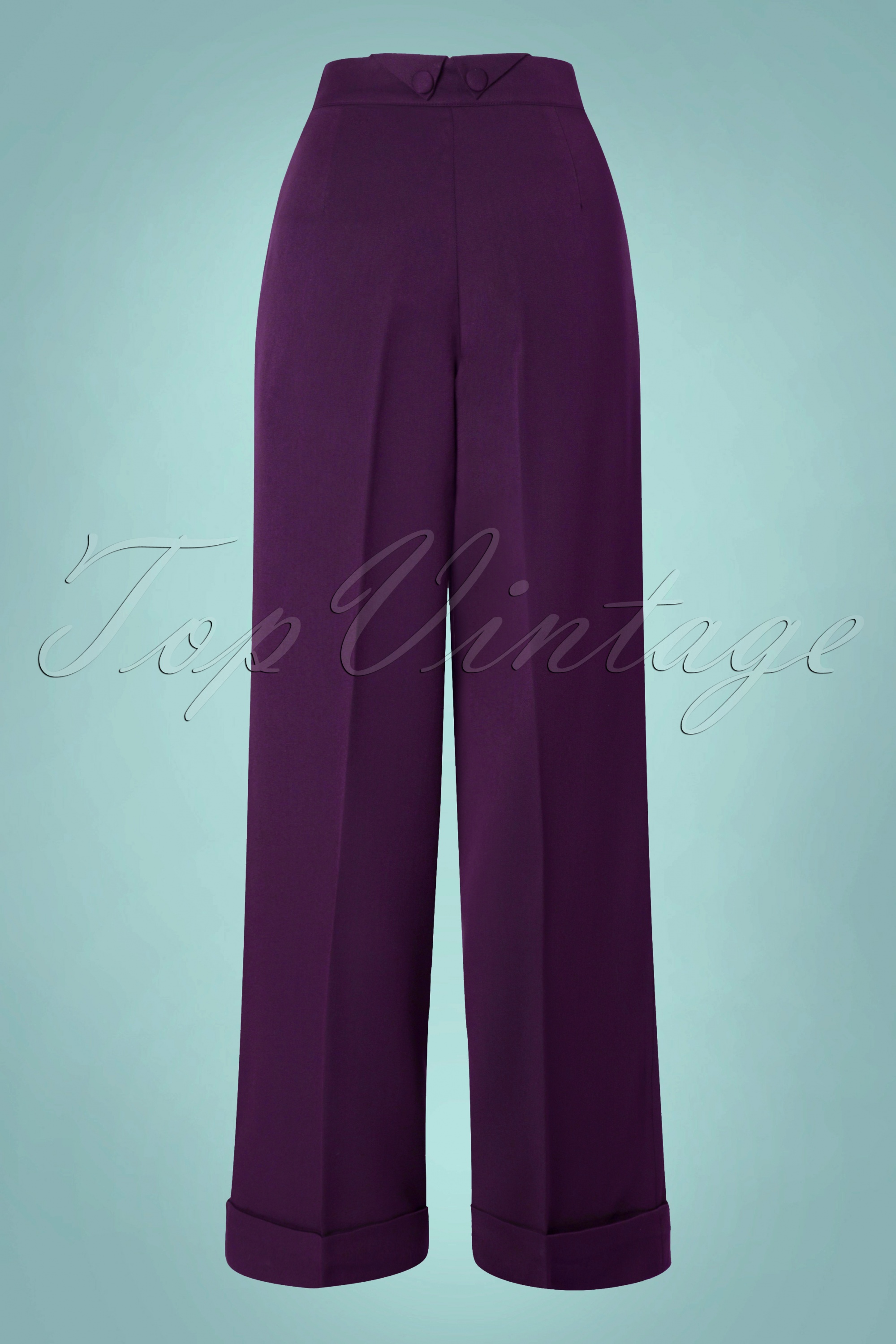 Banned Retro - Hidden Away-broek in aubergine 4