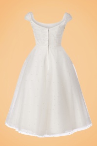Vixen - Betsy Bridal Swing Dress Années 50 en Blanc 6