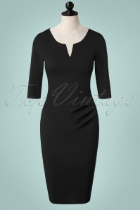 Vintage Chic for Topvintage - 50s Shelia Pencil Dress in Black 2