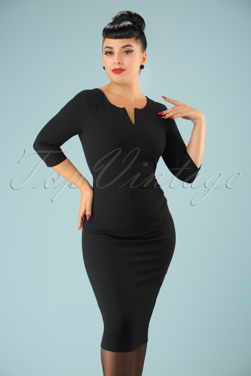 Vintage Chic for Topvintage - 50s Shelia Pencil Dress in Black