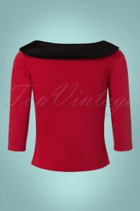 Steady Clothing - 50s Betsy Tie Top in Red and Black 4