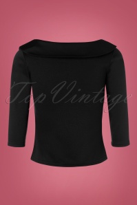 Steady Clothing - 50s Betsy Tie Top in Black 4