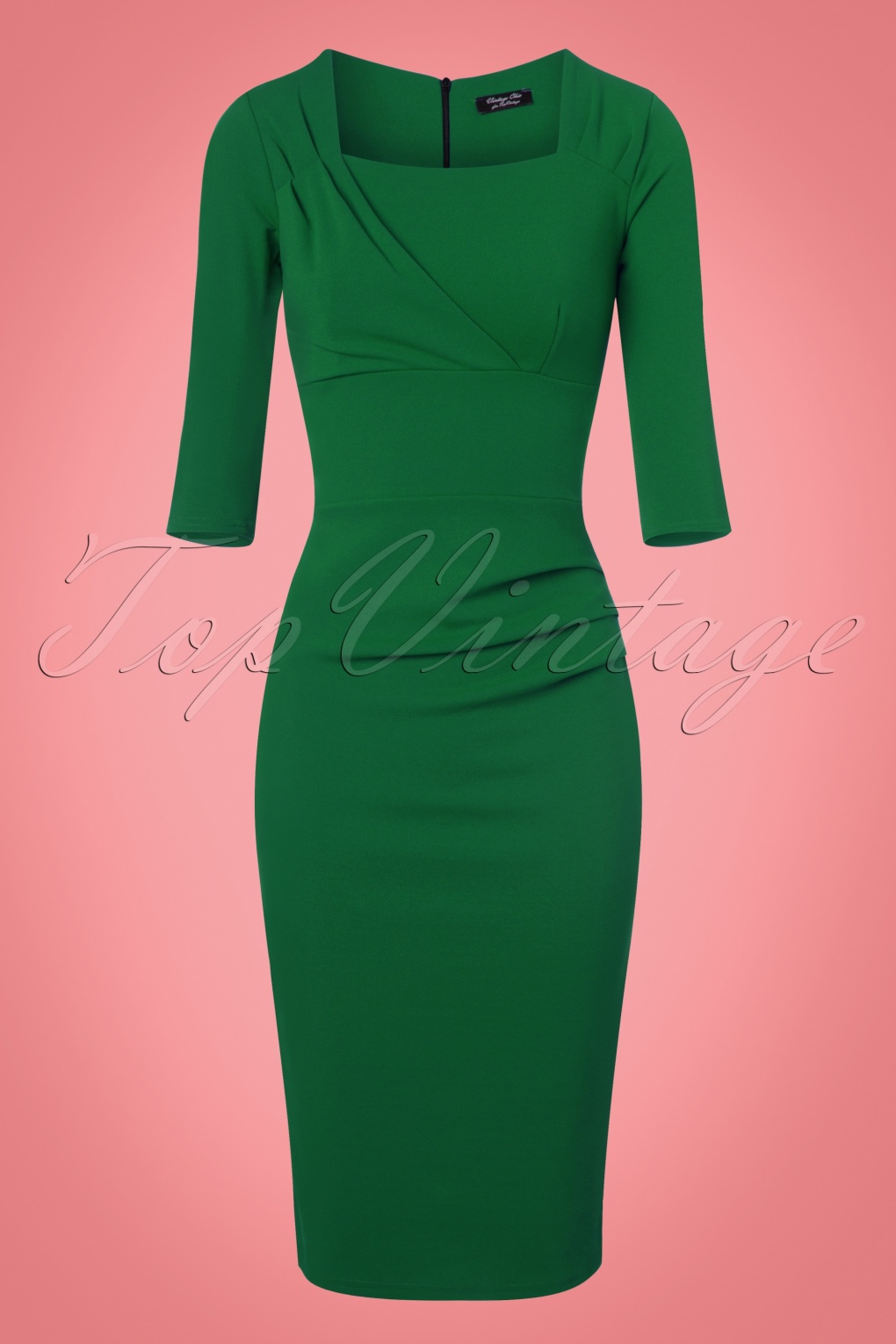 Emerald green vintage dress