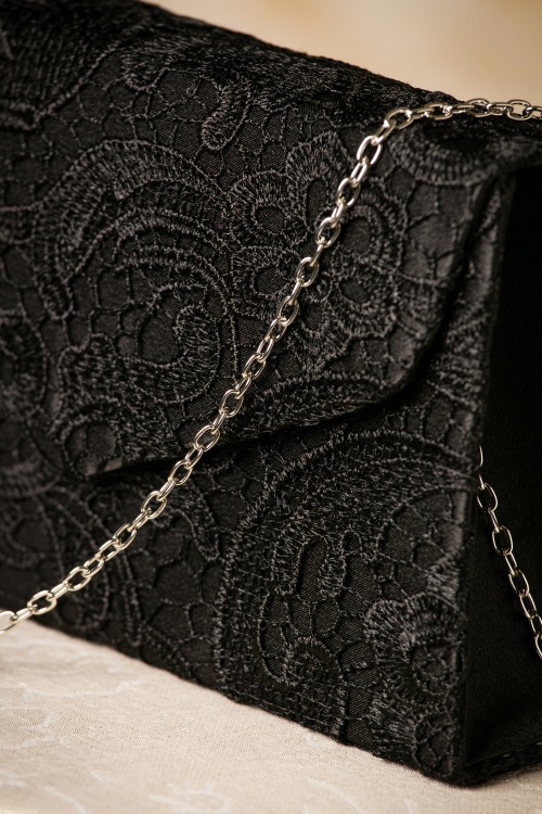 Darling Divine - 30s Elegant Evening Clutch with Black Lace 3