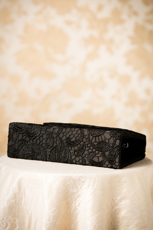 Darling Divine - 30s Elegant Evening Clutch with Black Lace 6