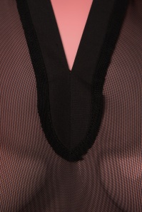 Canopi - Cece Mesh Sleeves with Collar in Black 3