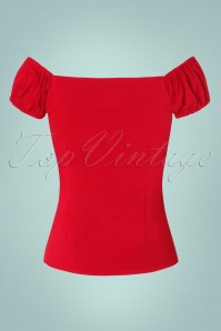 Collectif Clothing - Dolores top Carmen rood 4