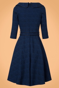 Vixen - 40s Lilly Swing Dress in Dark Blue 5