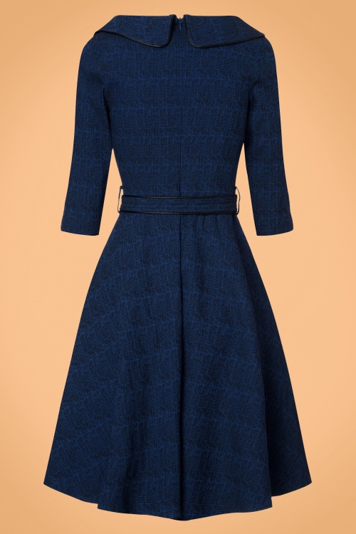 Vixen - Lilly Swing Dress Années 1940 en Bleu foncé 5