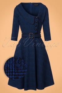 Vixen - Lilly Swing Dress Années 1940 en Bleu foncé 2