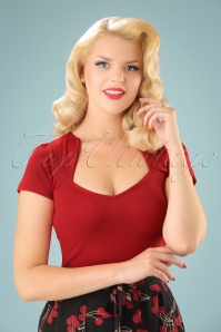 Steady Clothing - 50s Sophia Top in Red
