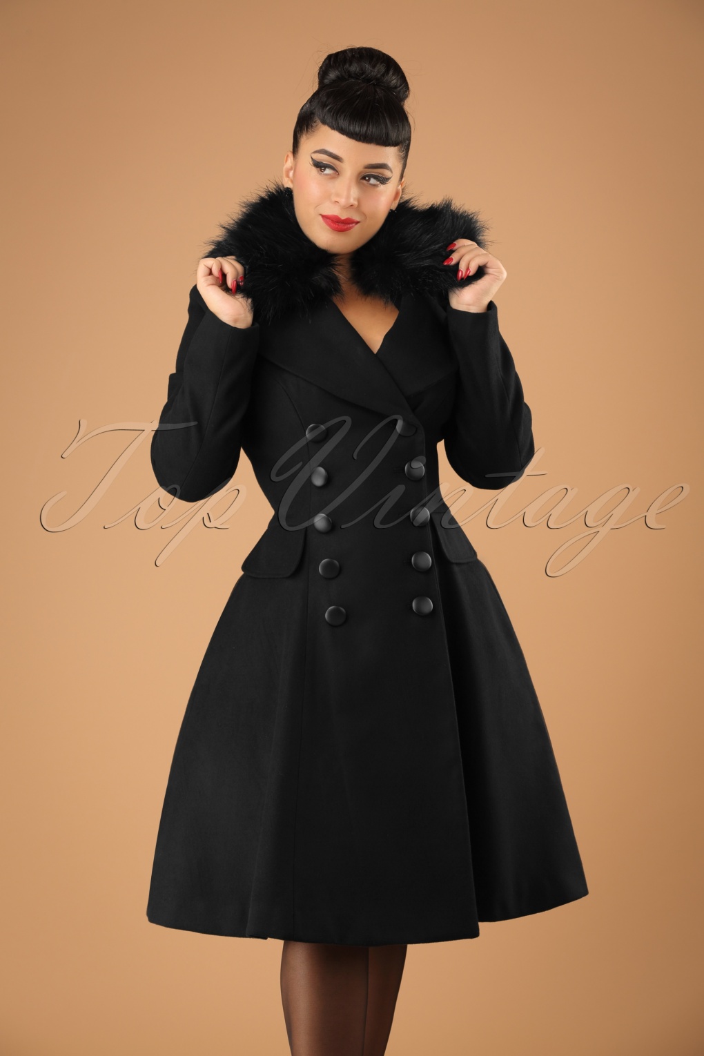 50s Milan Coat in Black 50s Milan Coat in Black