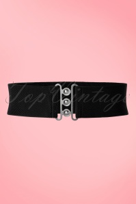 Collectif Clothing - 50s Nessa Cinch Stretch Belt in Black