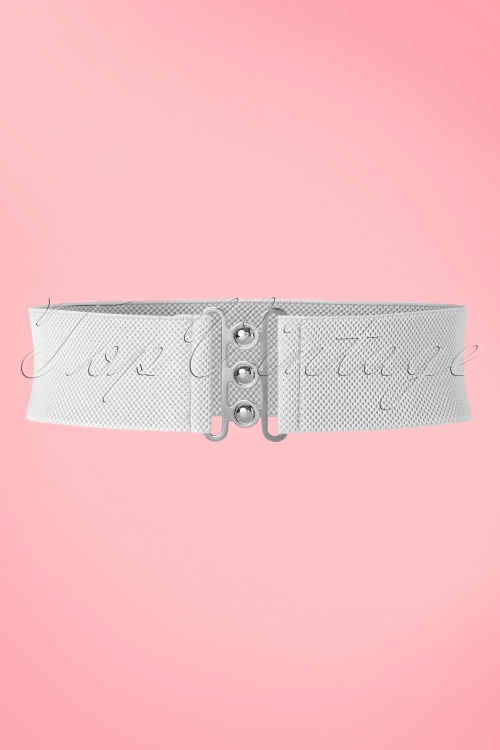 Collectif Clothing - Nessa Cinch Stretch Belt Années 50 en Noir