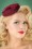 Sombrero de los años 50 Candice en burdeos