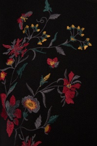 Vintage Chic for Topvintage - Emmy Embroidered Dress Années 60 en Noir 5
