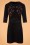 Vintage Chic for Topvintage - Emmy geborduurde jurk in zwart 2