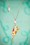 N2 - Kitten Eyeing the Goldfish Necklace Années 50 en Plaqué Or