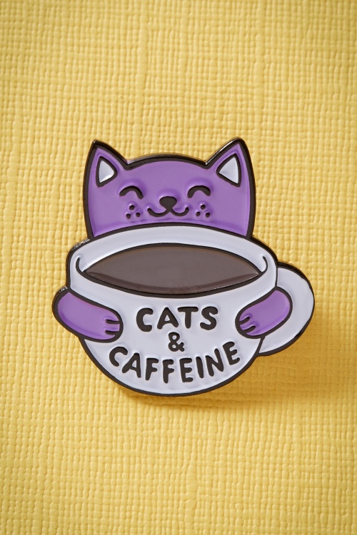 Punky Pins - 60s Cats and Caffeine Enamel Pin