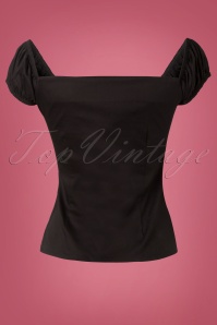 Collectif Clothing - Dolores Top in Schwarz 4