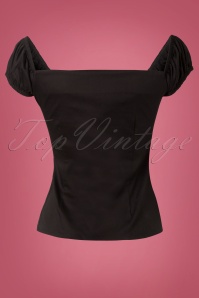 Collectif Clothing - 50s Dolores Top in Black 4