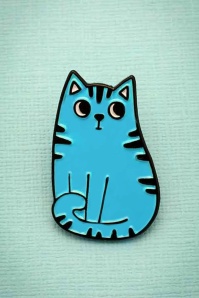 Punky Pins - Mijn blauwe kat emaille pin