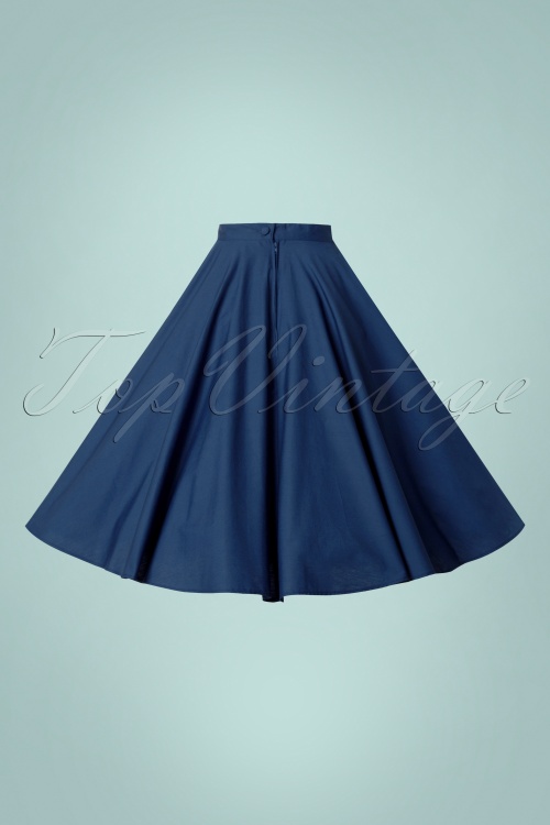 Bunny - Paula Swing Skirt Années 50 en Bleu Marine 6
