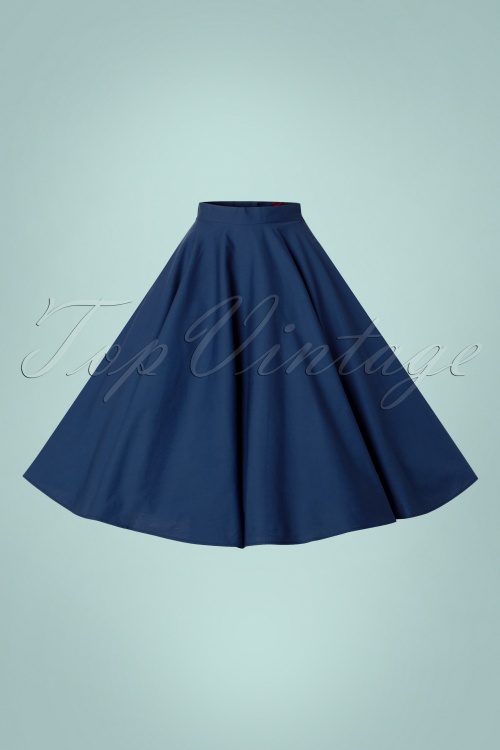 Bunny - Paula Swing Skirt Années 50 en Bleu Marine 3