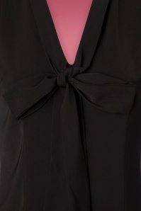 Dolly and Dotty - 50s Margaret Bow Blouse in Black 3
