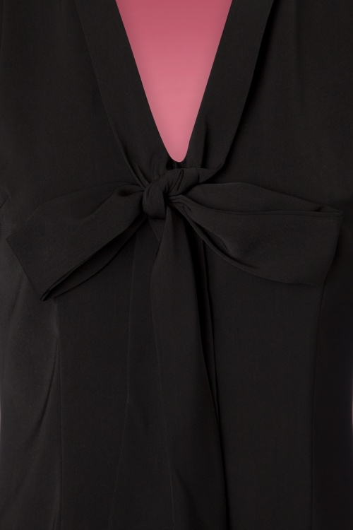 Dolly and Dotty - Margaret Bow Bluse in Schwarz 3